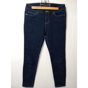 Used Womens MICHAEL KORS Dark Wash Size 2 Skinny Jean Denim Pant Skinny Leg EUC